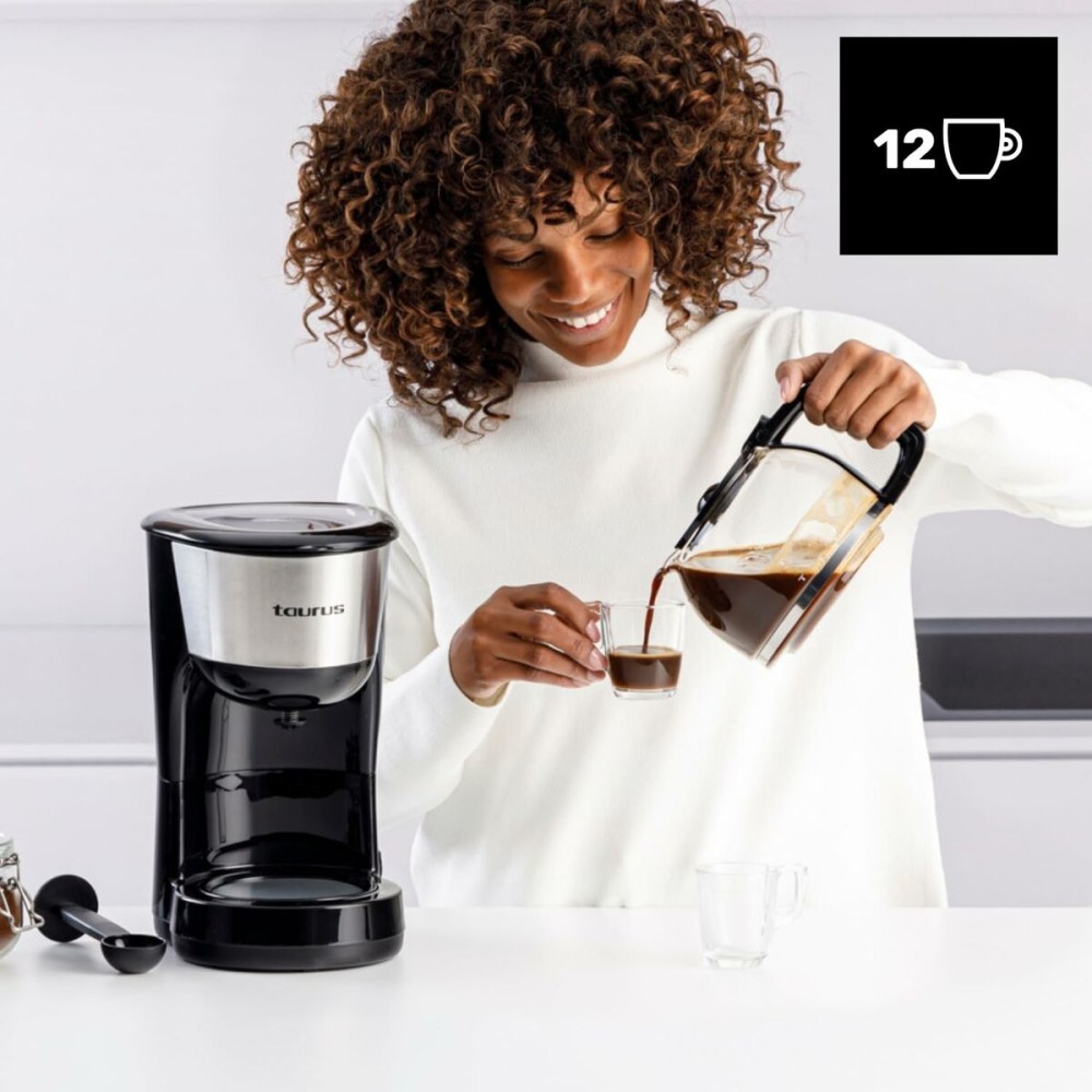 Drip Coffee Machine Taurus Verona inox 12 tazas 1000 W Black