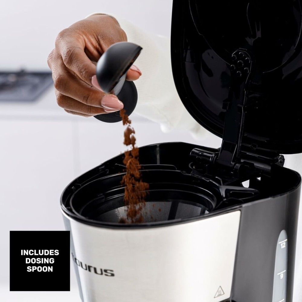 Filterkaffeemaschine Taurus Verona inox 12 tazas 1000 W Schwarz