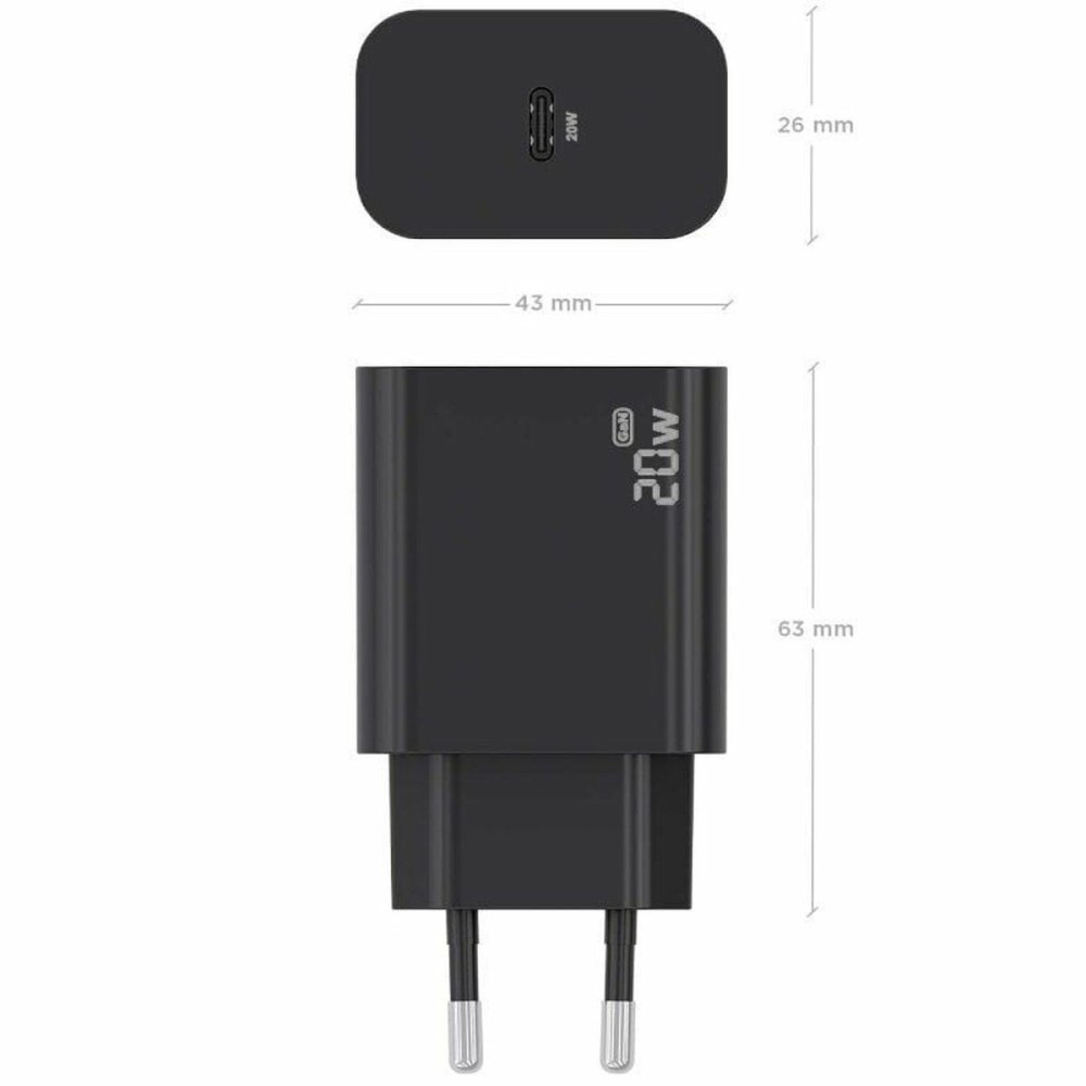 Wandladegerät Aisens A110-0939 Schwarz 20 W
