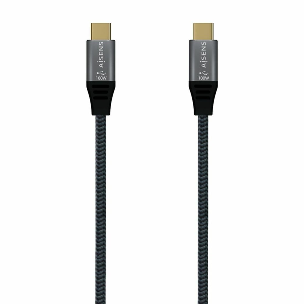 Câble USB-C Aisens A107-0671 1 m Gris (1 Unité)