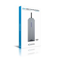 Hub USB Aisens ASUC-8P004-GR Grau 100 W 4K Ultra HD (1 Stück)