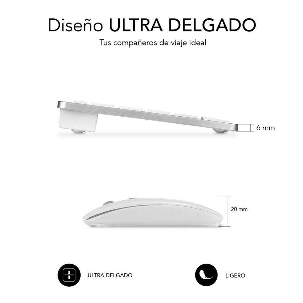 Keyboard and Mouse Subblim SUBKBC-OCO010 Silver