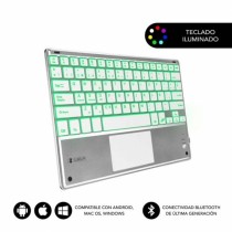 Bluetooth-Tastatur für Tablet Subblim SUB-KBT-SMBT50 Silberfarben Qwerty Spanisch QWERTY