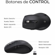 Tastatur mit Maus Subblim SUBKBC-DCOPW2 Schwarz