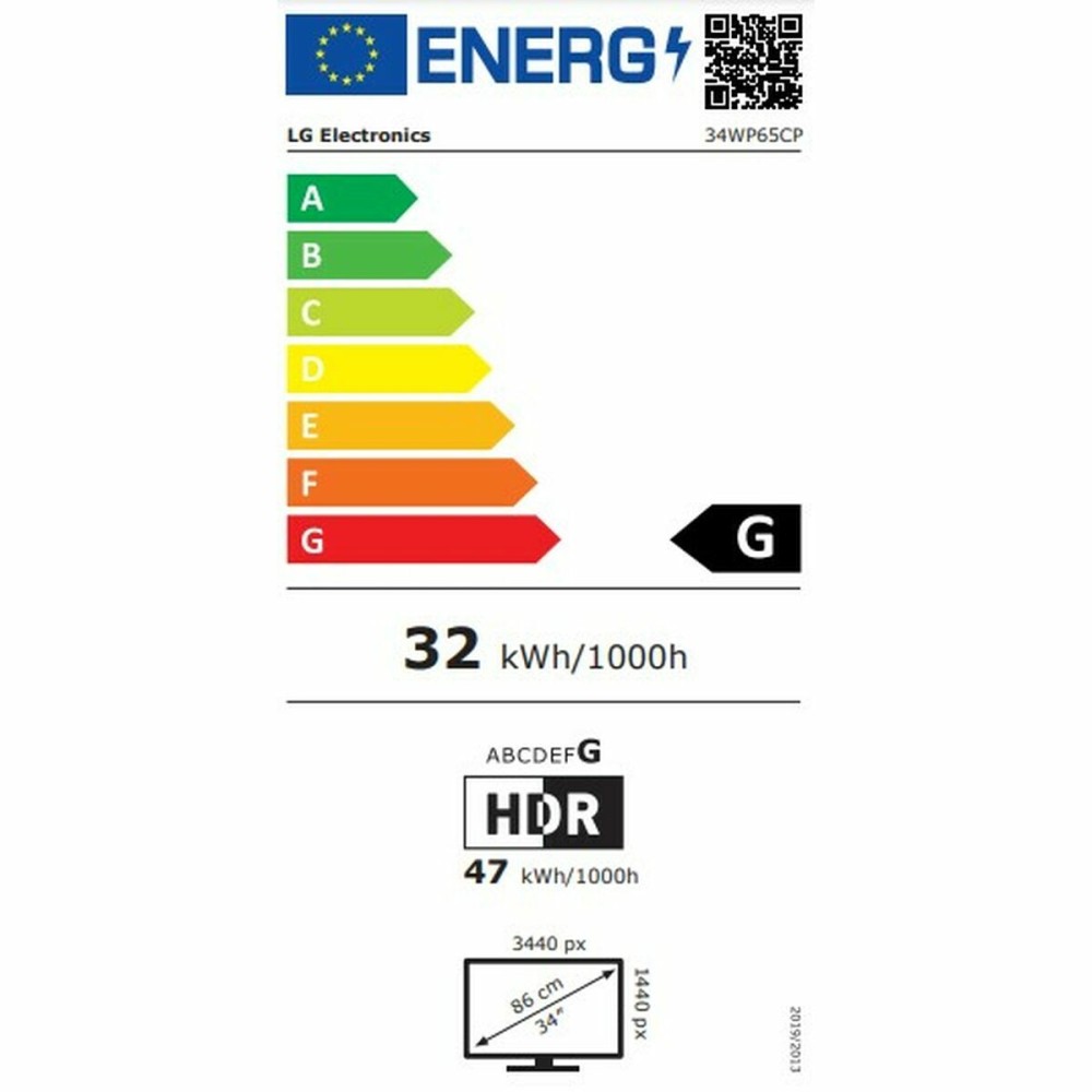 Écran LG 34WP65CP-B.AEU 34" Quad HD 160 Hz/s