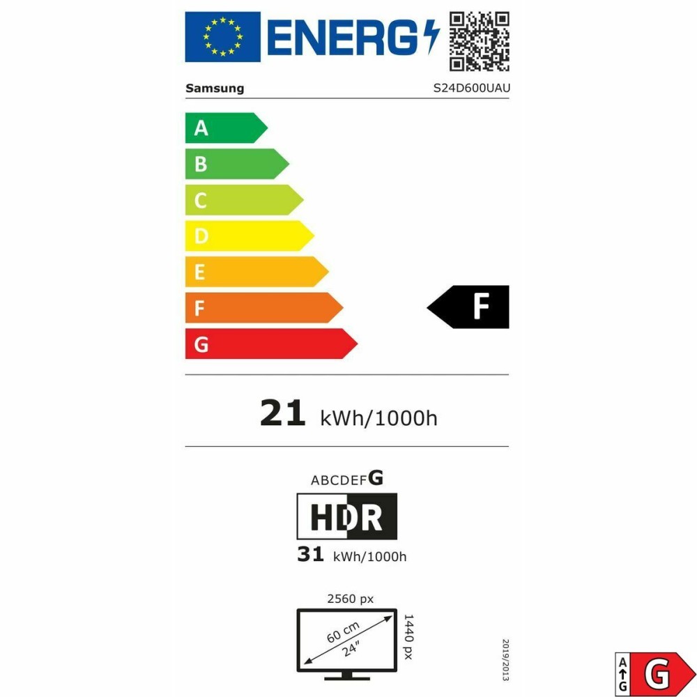 Écran Samsung LS24D600UAUXEN Quad HD 24"