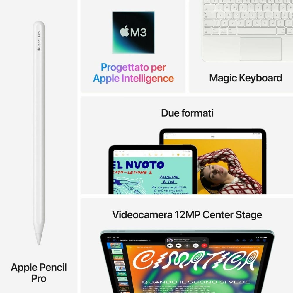 Tablet Apple MCNH4TY/A 13" 8 GB RAM 128 GB Grau M3