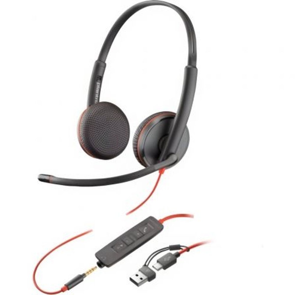 Headphones with Microphone Poly 8X229A6 Black