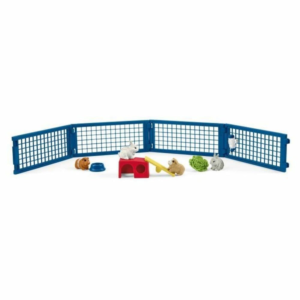 Set Animaux de la Ferme Schleich Rabbit and guinea pig hutch Lapin Plastique
