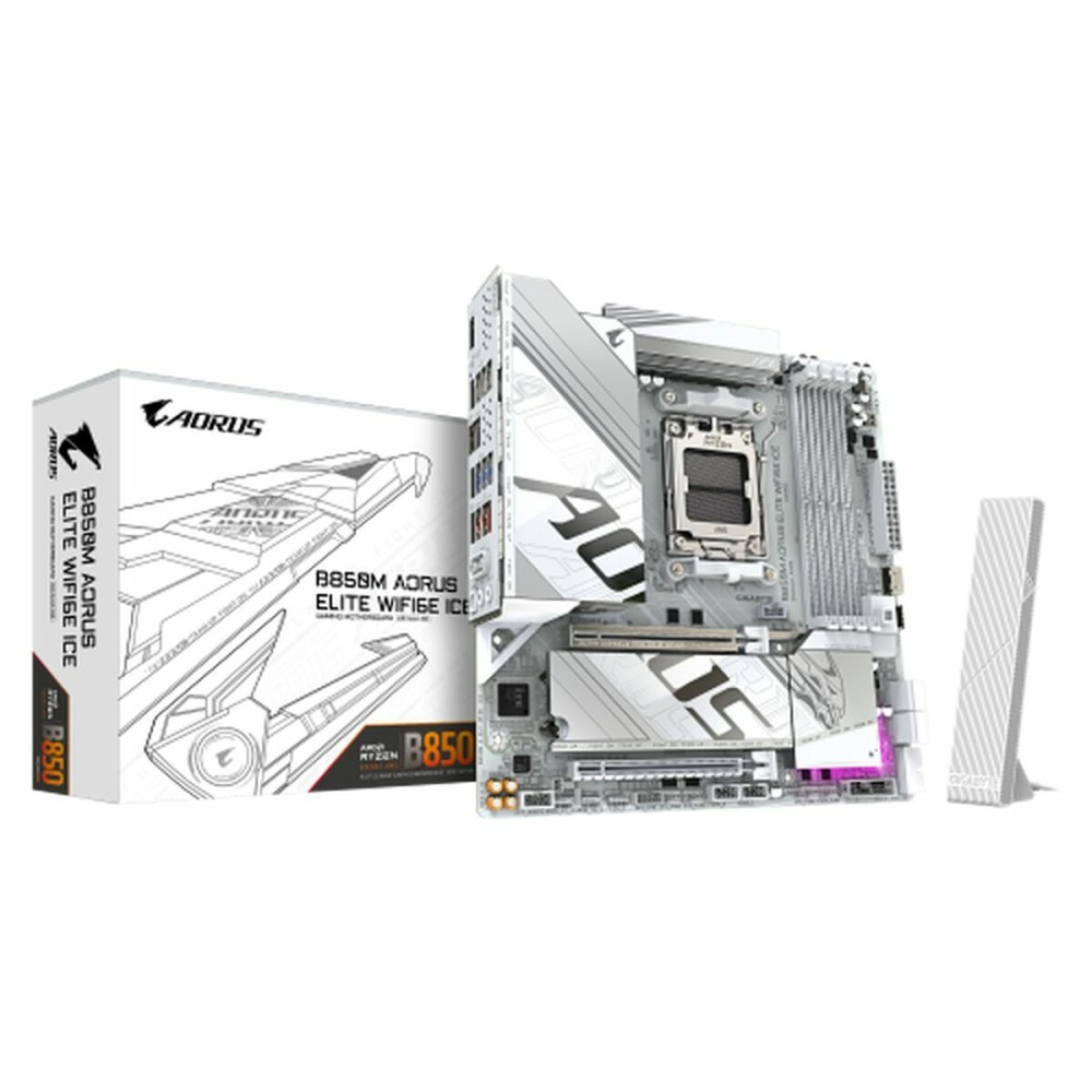 Carte Mère Gigabyte B850M AORUS ELITE WIFI6E ICE AMD AMD AM5