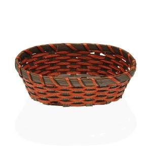 Bread Basket Versa Orange Braiding Bamboo Marine algae (15,5 x 6,5 x 21 cm)