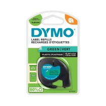 Laminiertes Klebeband zur Kennzeichnung von Maschinen Dymo 91204 12 mm LetraTag® Schwarz grün (10 Stück)