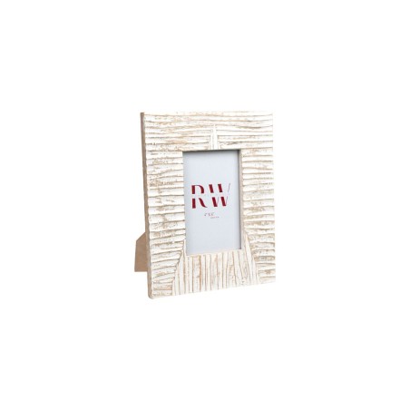 Cadre photo Romimex Blanc Bois de manguier Bois MDF 2 x 15 x 10 cm