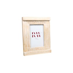 Photo frame Romimex White Mango wood MDF Wood 2 x 18 x 13 cm