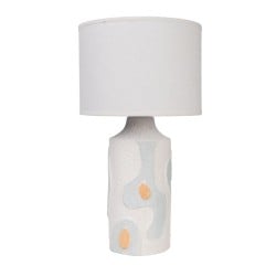 Tischlampe Romimex Beige Celeste aus Keramik 25 x 46 x 25 cm