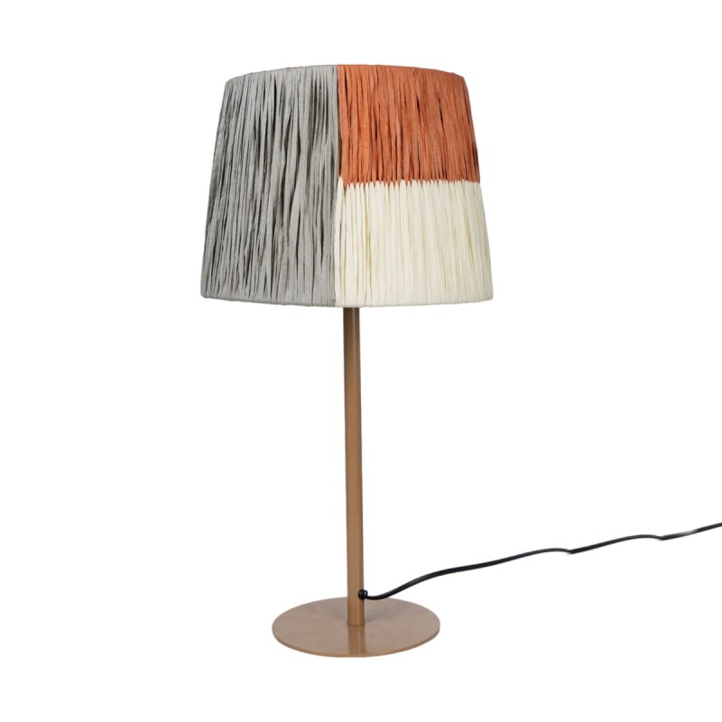 Lampe de bureau Romimex Marron Beige Gris Métal 25 x 47 x 25 cm