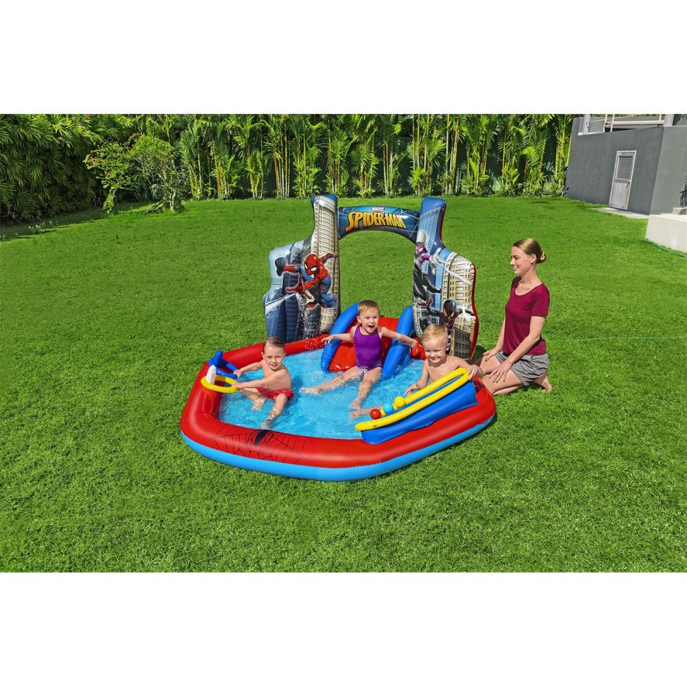 Bestway Aufblasbarer Spielplatz Pool Spiderman 211x206x127 cm +2 Jahre Garten 98793
