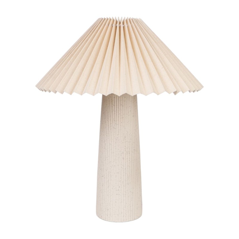 Tischlampe Romimex Weiß Beige aus Keramik 35 x 42 x 35 cm