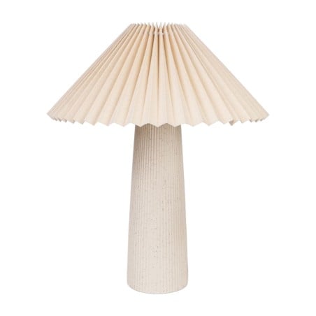 Tischlampe Romimex Weiß Beige aus Keramik 35 x 42 x 35 cm