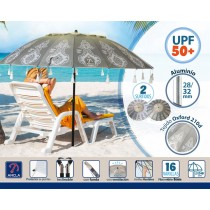 Beach parasol Ø 240 cm SPF50+ Oriental