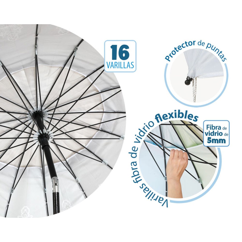 Parasol de plage Ø 240 cm SPF50+ Oriental