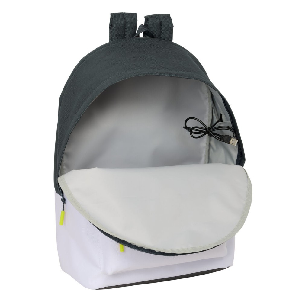 Schulrucksack Real Madrid C.F. Weiß 31 x 44 x 18 cm