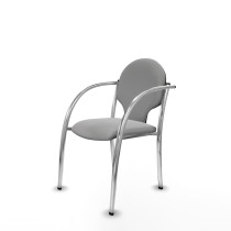 Reception Chair Hellín Piqueras y Crespo 220PTCRB40 Light grey 2 Units
