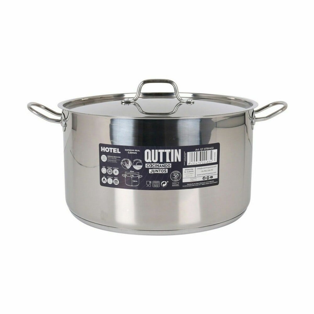 Casserole with Lid Quttin Hotel Steel ø 32 x 18 cm (2 Units)