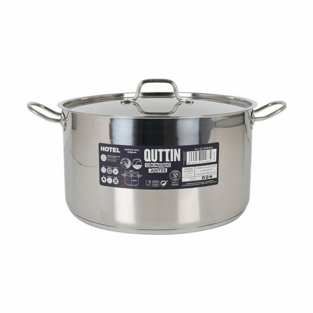 Kochtopf mit Deckel Quttin Hotel Stahl ø 32 x 18 cm (2 Stück)