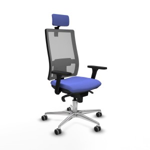 Office Chair with Headrest Horna Piqueras y Crespo 3D086G2 Light Blue