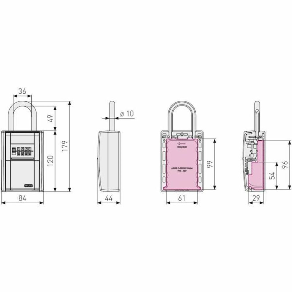 Key cupboard ABUS 797 LED KeyGarage B