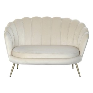Canapé Home ESPRIT Crème 130 x 77 x 83 cm