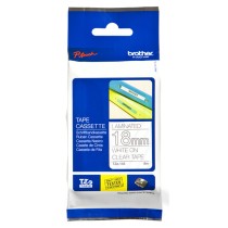 Ruban Laminé pour Etiqueteuses Brother TZE145 Gris 18mm