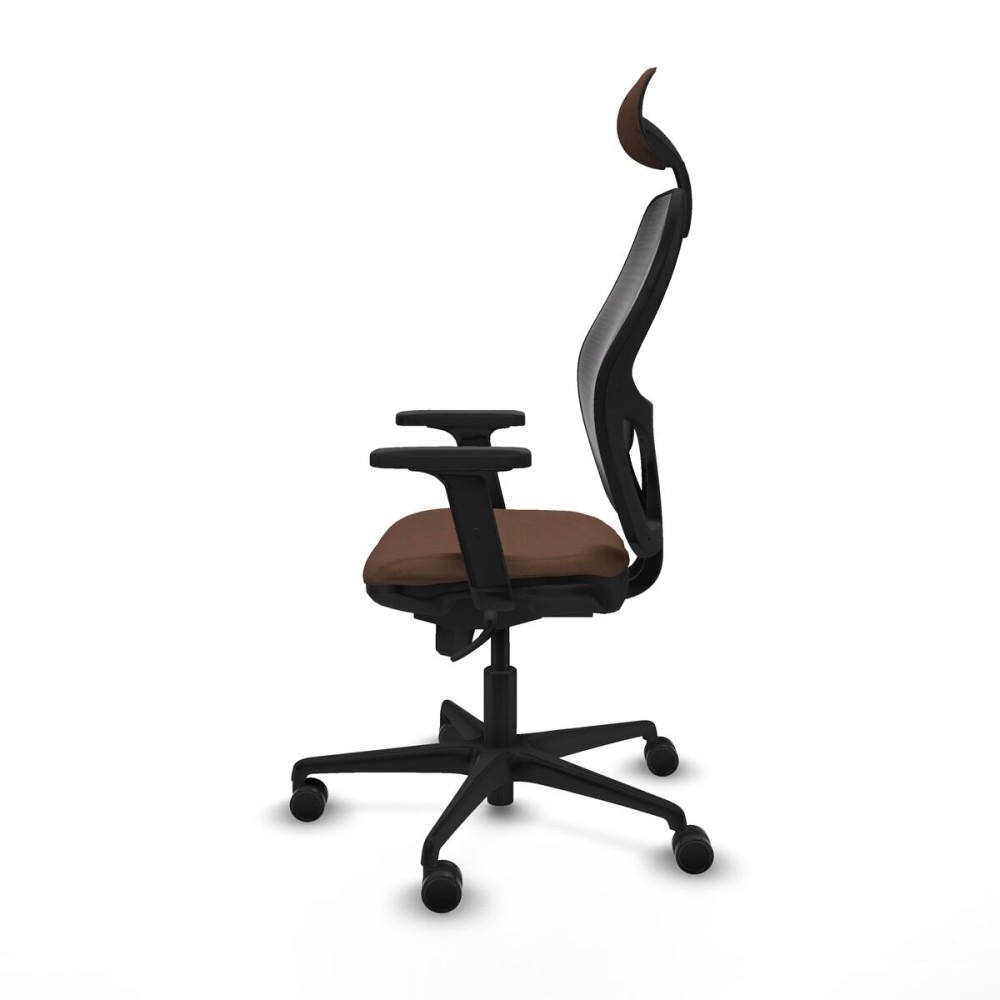 Office Chair with Headrest Jorquera Piqueras y Crespo 2D036N1 Black Dark brown
