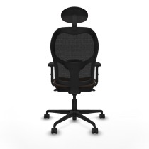 Office Chair with Headrest Jorquera Piqueras y Crespo 2D036N1 Black Dark brown