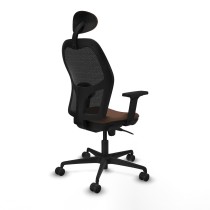 Office Chair with Headrest Jorquera Piqueras y Crespo 2D036N1 Black Dark brown