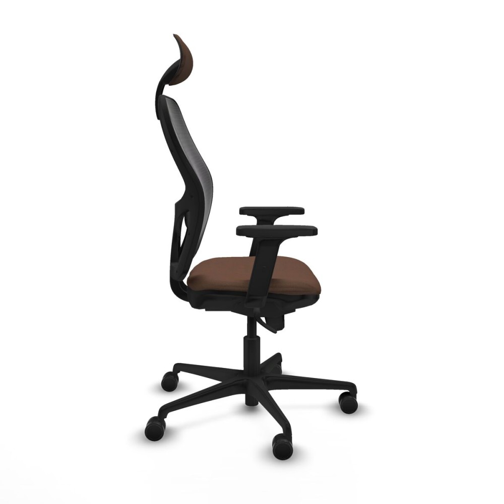 Office Chair with Headrest Jorquera Piqueras y Crespo 2D036N1 Black Dark brown