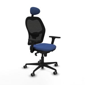 Office Chair with Headrest Jorquera Piqueras y Crespo 3D036G1 Navy Blue