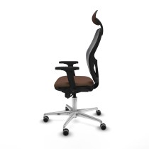 Office Chair with Headrest Jorquera Piqueras y Crespo 2D086G1 Black Dark brown