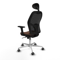 Office Chair with Headrest Jorquera Piqueras y Crespo 2D086G1 Black Dark brown