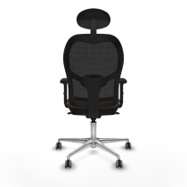 Office Chair with Headrest Jorquera Piqueras y Crespo 2D086G1 Black Dark brown