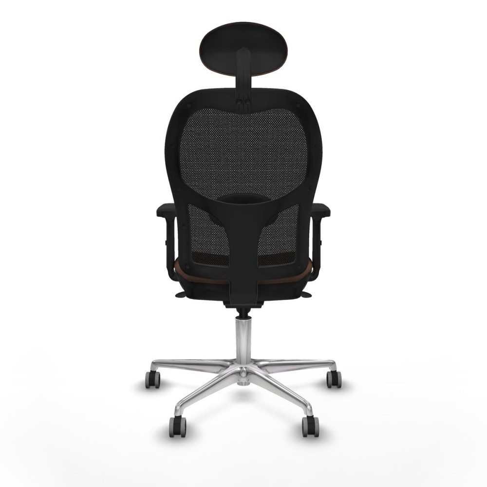Office Chair with Headrest Jorquera Piqueras y Crespo 2D086G1 Black Dark brown