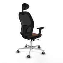 Office Chair with Headrest Jorquera Piqueras y Crespo 2D086G1 Black Dark brown