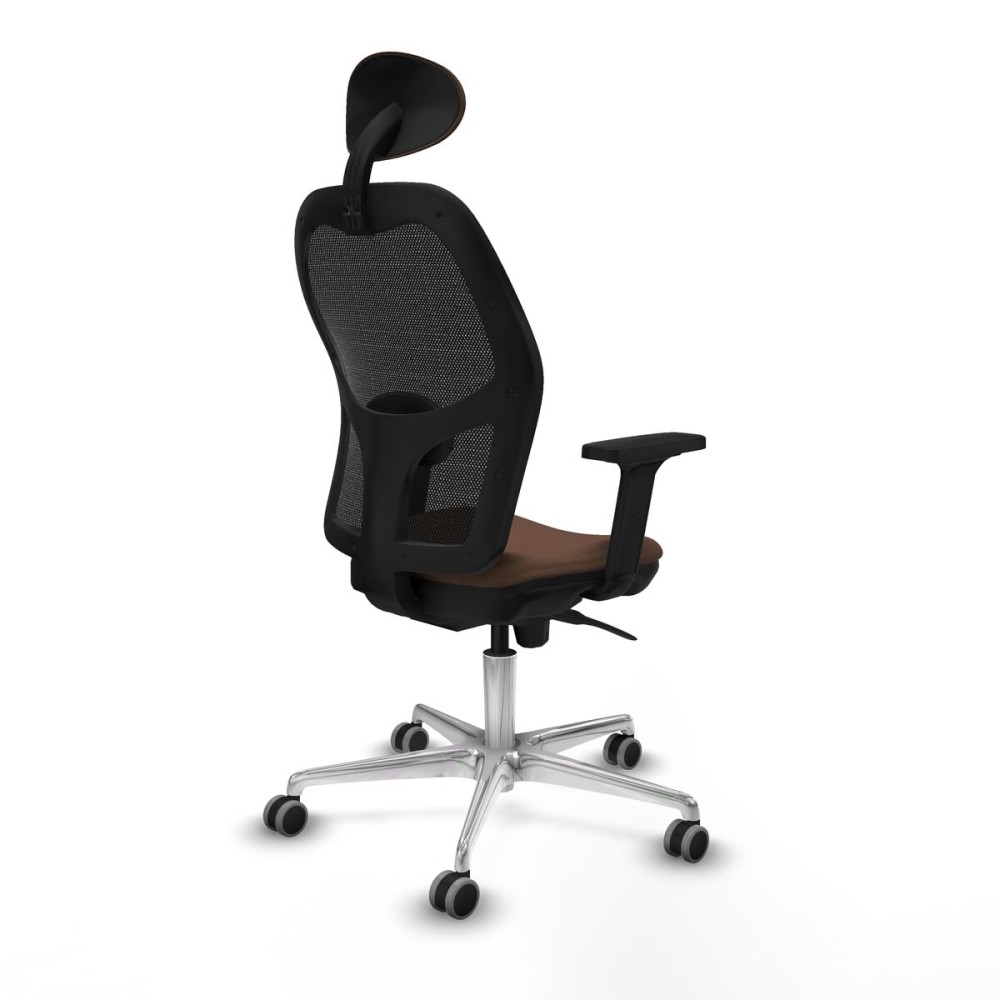 Office Chair with Headrest Jorquera Piqueras y Crespo 2D086G1 Black Dark brown