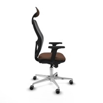 Office Chair with Headrest Jorquera Piqueras y Crespo 2D086G1 Black Dark brown