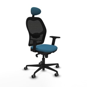Chaise de Bureau avec Appui-tête Jorquera Piqueras y Crespo 2D036G1 Noir Vert pétrole