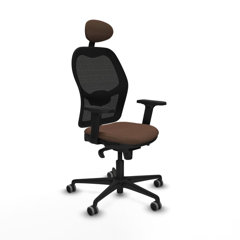 Bürostuhl mit Kopfstütze Jorquera Piqueras y Crespo 2D036G1 Schwarz Dunkelbraun