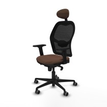 Bürostuhl mit Kopfstütze Jorquera Piqueras y Crespo 2D036G1 Schwarz Dunkelbraun