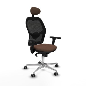 Bürostuhl mit Kopfstütze Jorquera Piqueras y Crespo 3D086G1 Schwarz Dunkelbraun