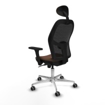 Chaise de Bureau avec Appui-tête Jorquera Piqueras y Crespo 3D086G1 Noir Brun foncé